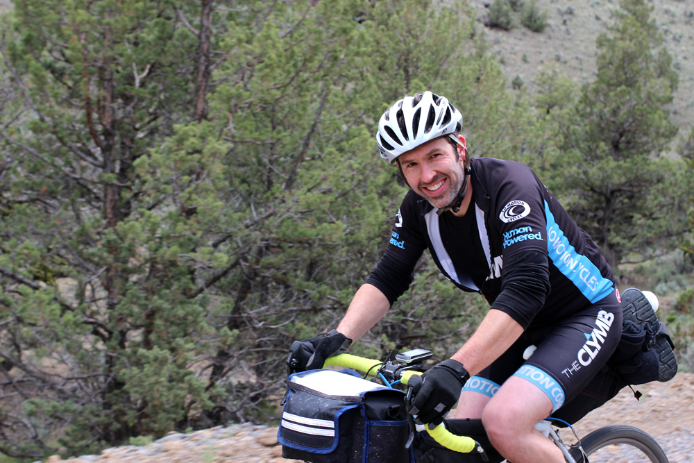  Brian- full of smiles and a solid rider. Cruising the first big descent of the day. 