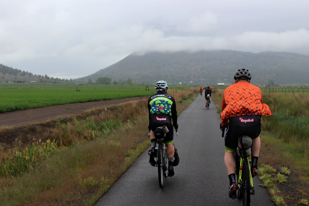  Danny and Brendan lead out on the OC&amp;E trail through scenic K Falls. 