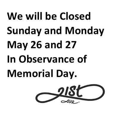 Memorial Day Closure